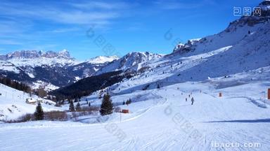 滑雪度假胜地白云石山脉阿尔卑斯山脉